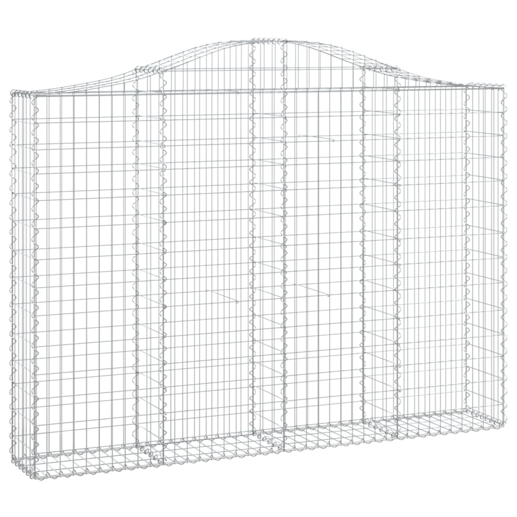buede gabionkurve 10 stk. 200x30x140/160 cm galvaniseret jern