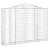 buede gabionkurve 10 stk. 200x30x140/160 cm galvaniseret jern