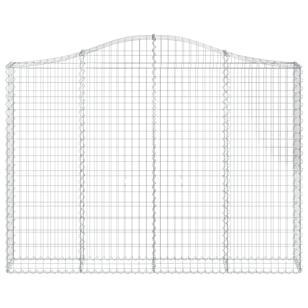 buede gabionkurve 10 stk. 200x30x140/160 cm galvaniseret jern