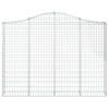buede gabionkurve 10 stk. 200x30x140/160 cm galvaniseret jern