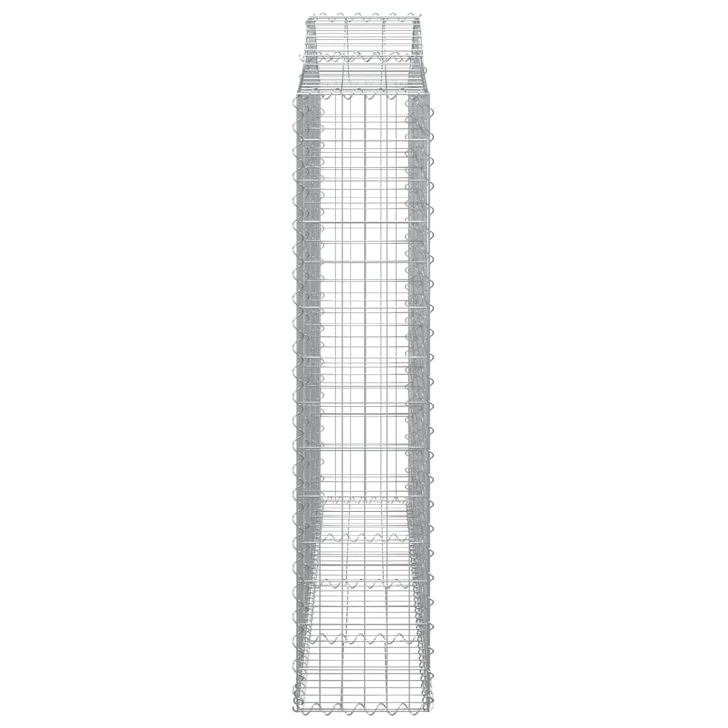 buede gabionkurve 10 stk. 200x30x140/160 cm galvaniseret jern