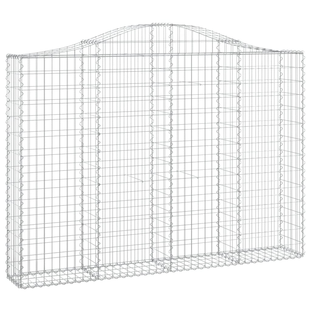 buede gabionkurve 12 stk. 200x30x140/160 cm galvaniseret jern