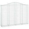 buede gabionkurve 12 stk. 200x30x140/160 cm galvaniseret jern