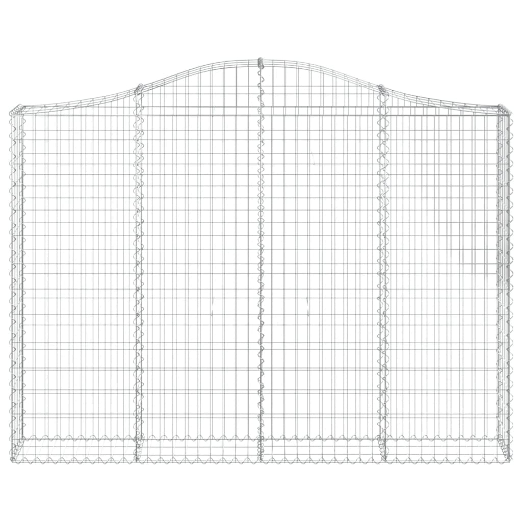 buede gabionkurve 12 stk. 200x30x140/160 cm galvaniseret jern