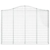 buede gabionkurve 12 stk. 200x30x140/160 cm galvaniseret jern