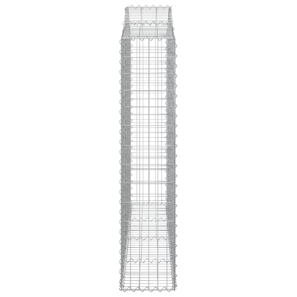 buede gabionkurve 13 stk. 200x30x140/160 cm galvaniseret jern