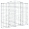 buede gabionkurve 11 stk. 200x30x160/180 cm galvaniseret jern