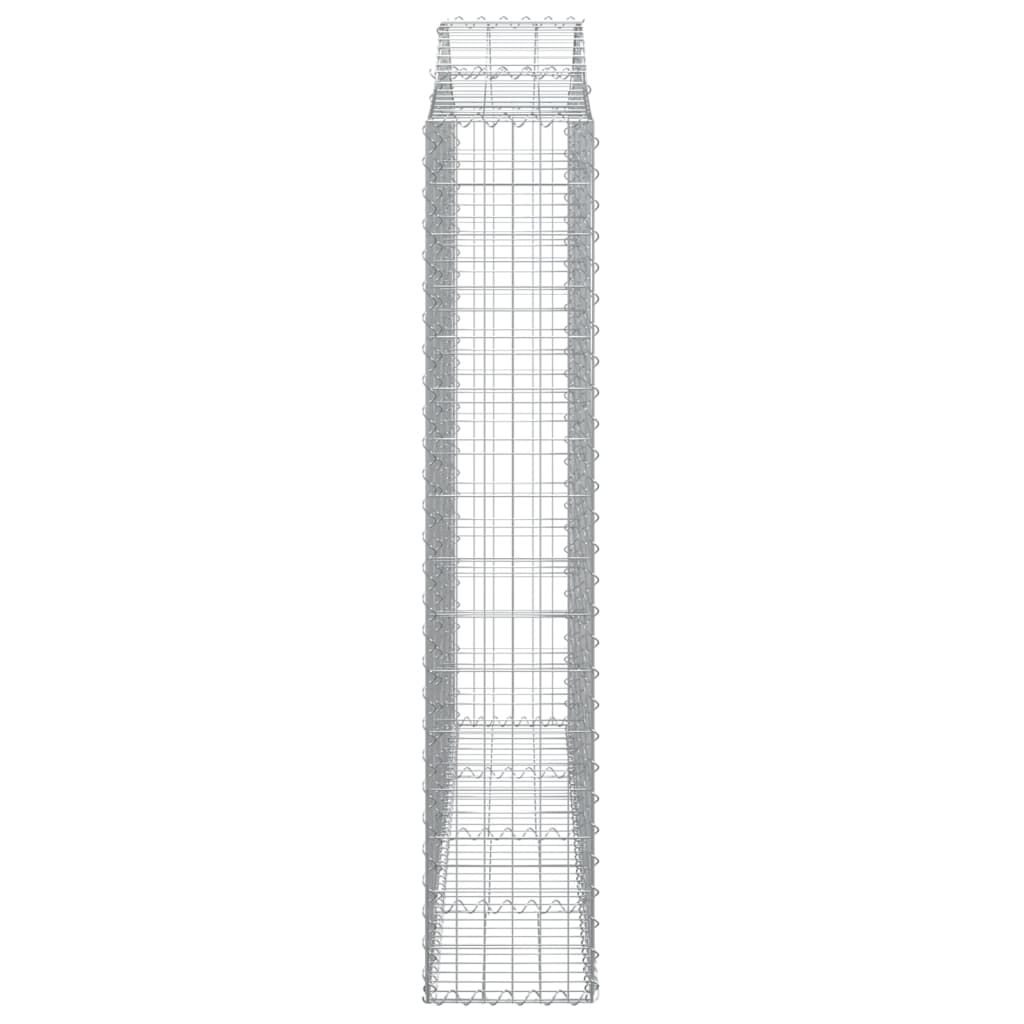 buede gabionkurve 11 stk. 200x30x160/180 cm galvaniseret jern