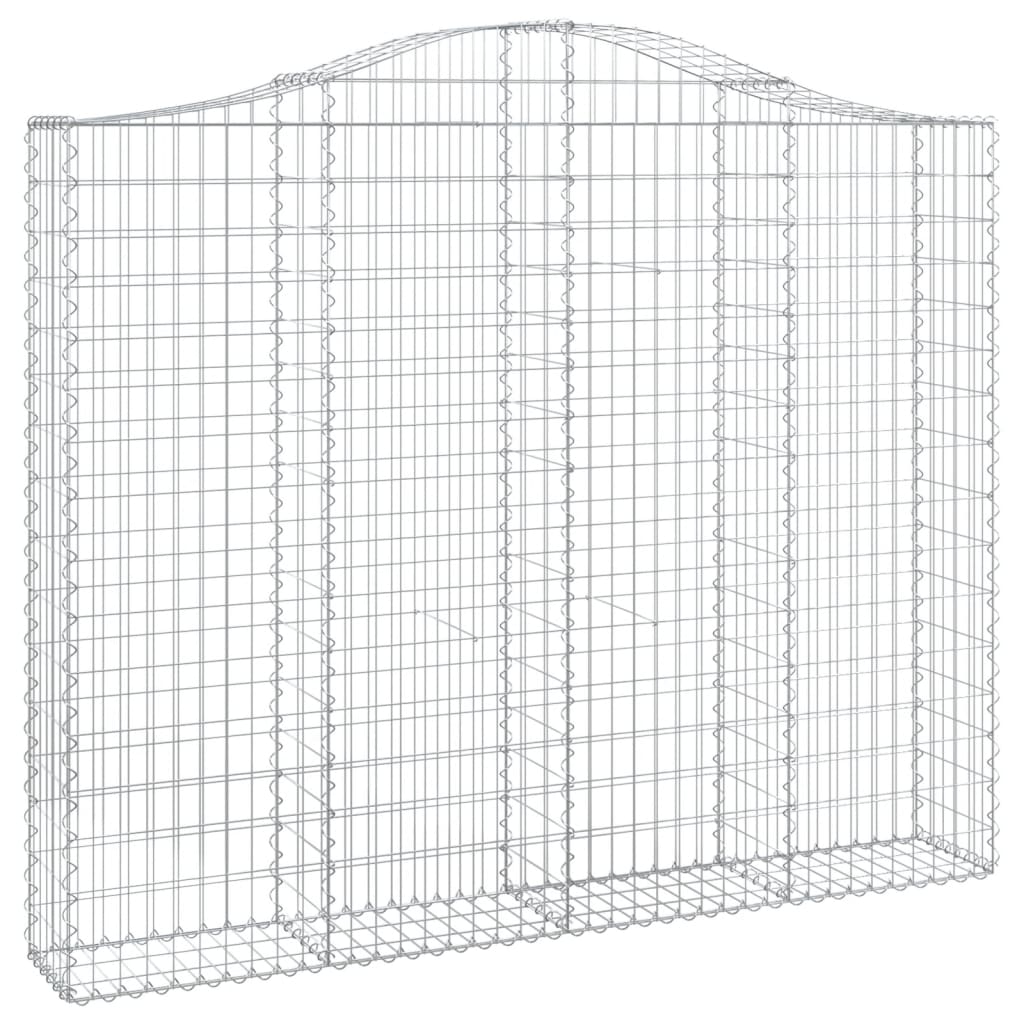 buede gabionkurve 12 stk. 200x30x160/180 cm galvaniseret jern