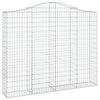 buede gabionkurve 12 stk. 200x30x160/180 cm galvaniseret jern