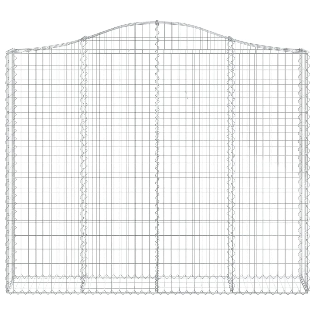 buede gabionkurve 12 stk. 200x30x160/180 cm galvaniseret jern