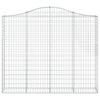 buede gabionkurve 12 stk. 200x30x160/180 cm galvaniseret jern