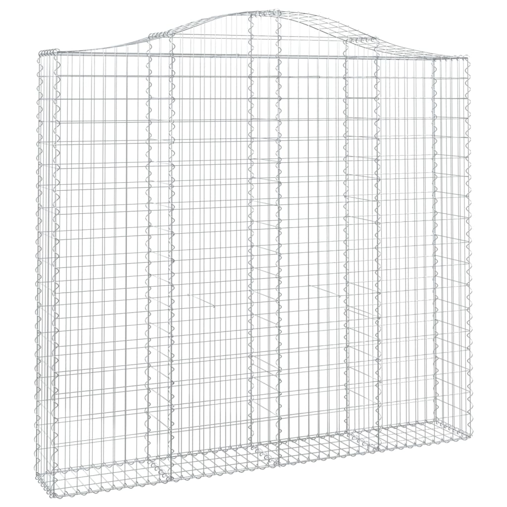 buede gabionkurve 10 stk. 200x30x180/200 cm galvaniseret jern