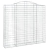 buede gabionkurve 10 stk. 200x30x180/200 cm galvaniseret jern