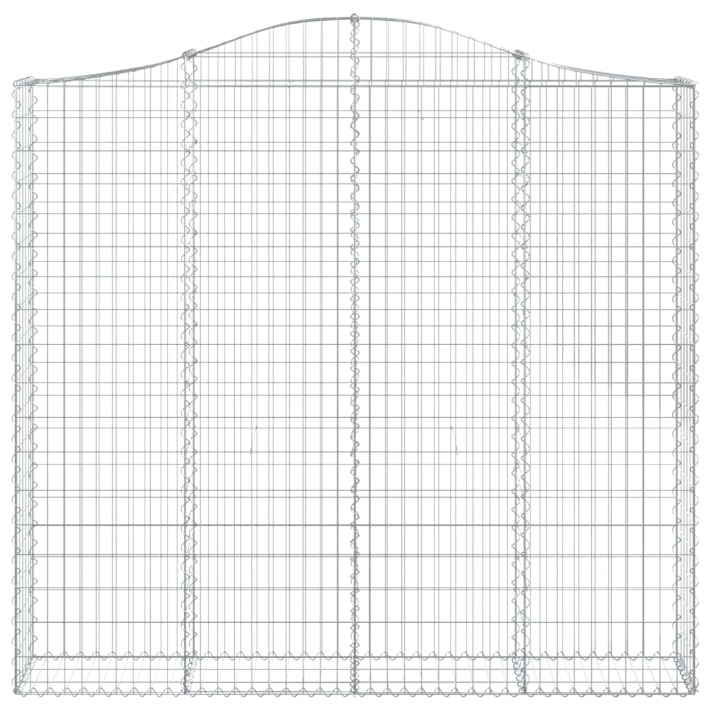 buede gabionkurve 10 stk. 200x30x180/200 cm galvaniseret jern