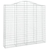 buede gabionkurve 11 stk. 200x30x180/200 cm galvaniseret jern