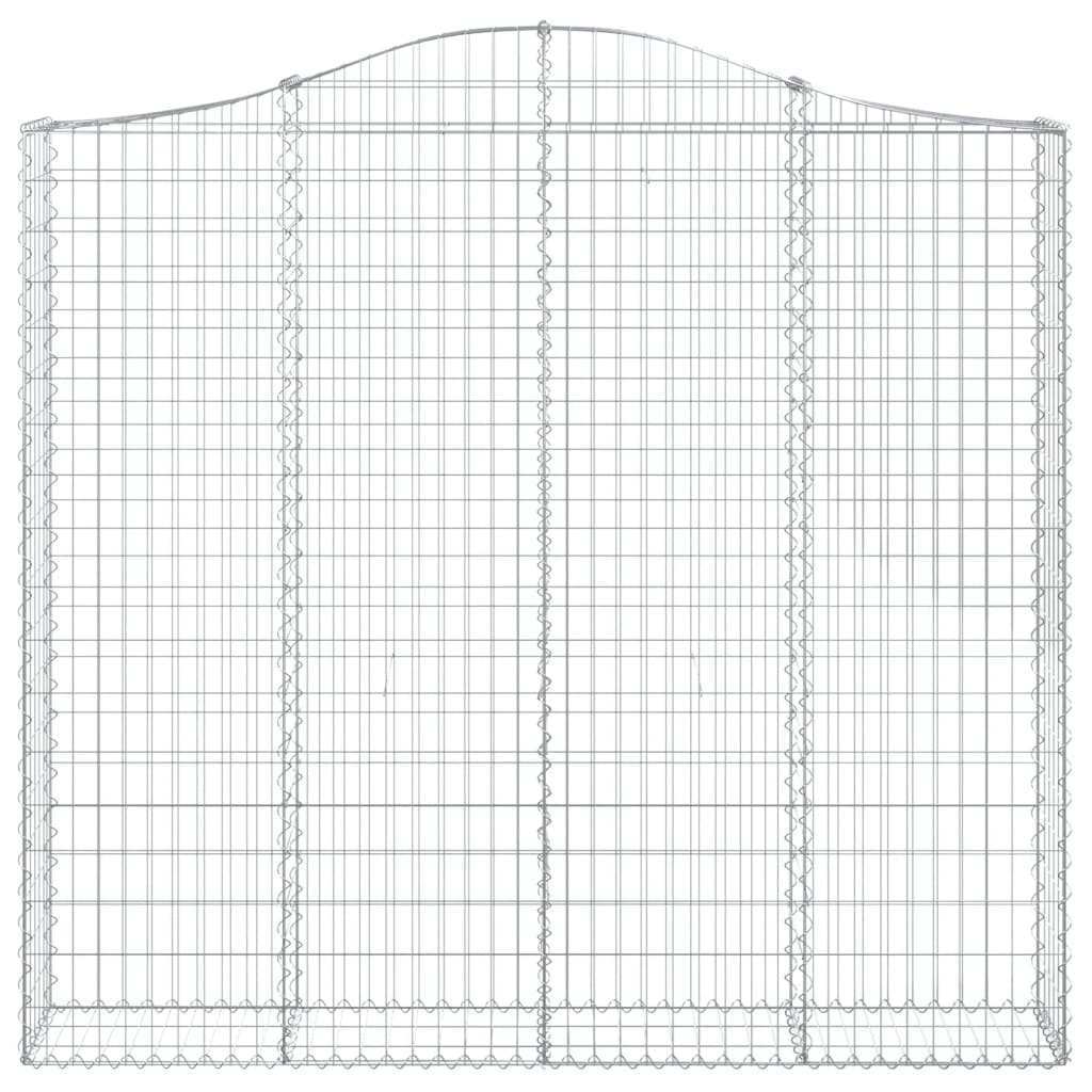 buede gabionkurve 11 stk. 200x30x180/200 cm galvaniseret jern