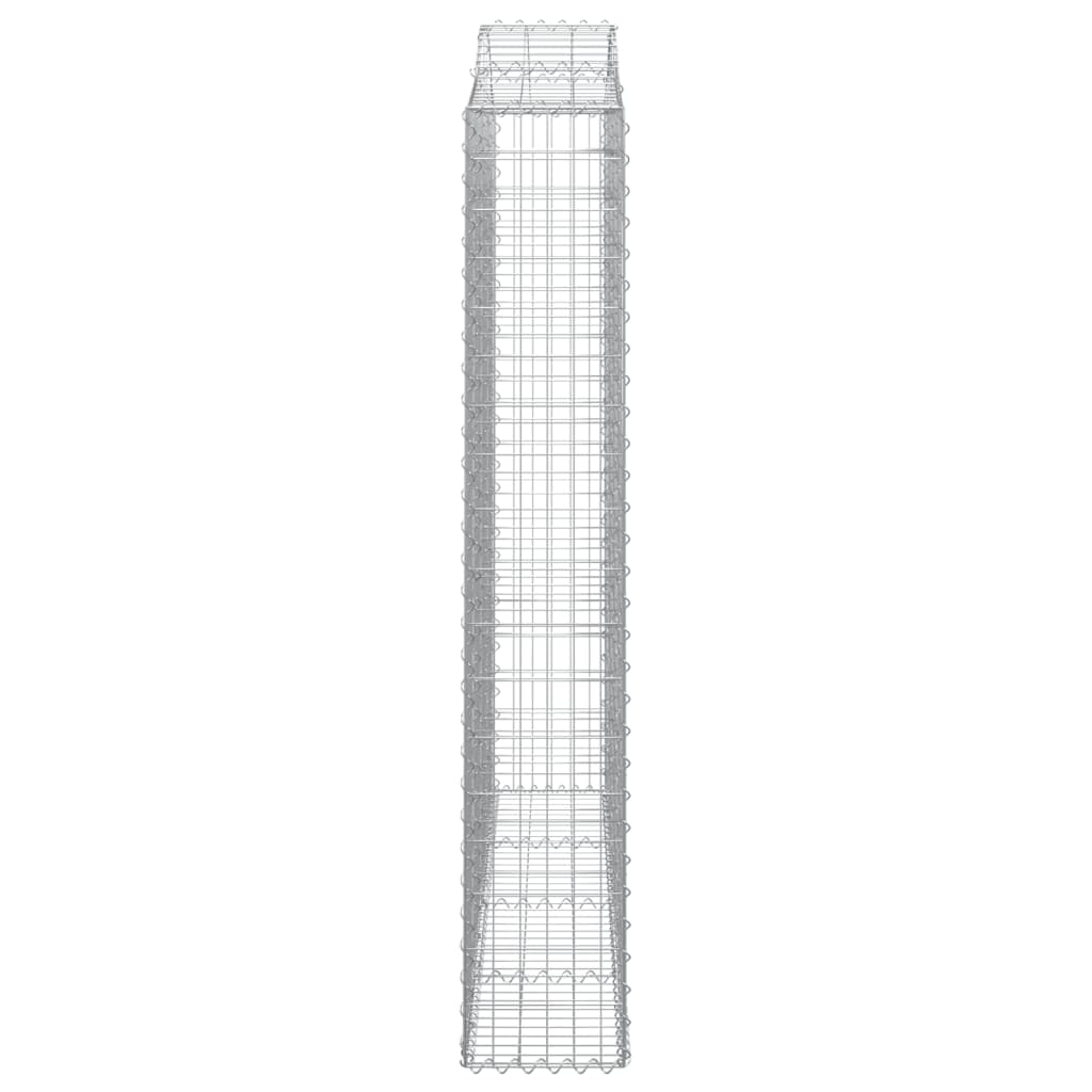 buede gabionkurve 11 stk. 200x30x180/200 cm galvaniseret jern