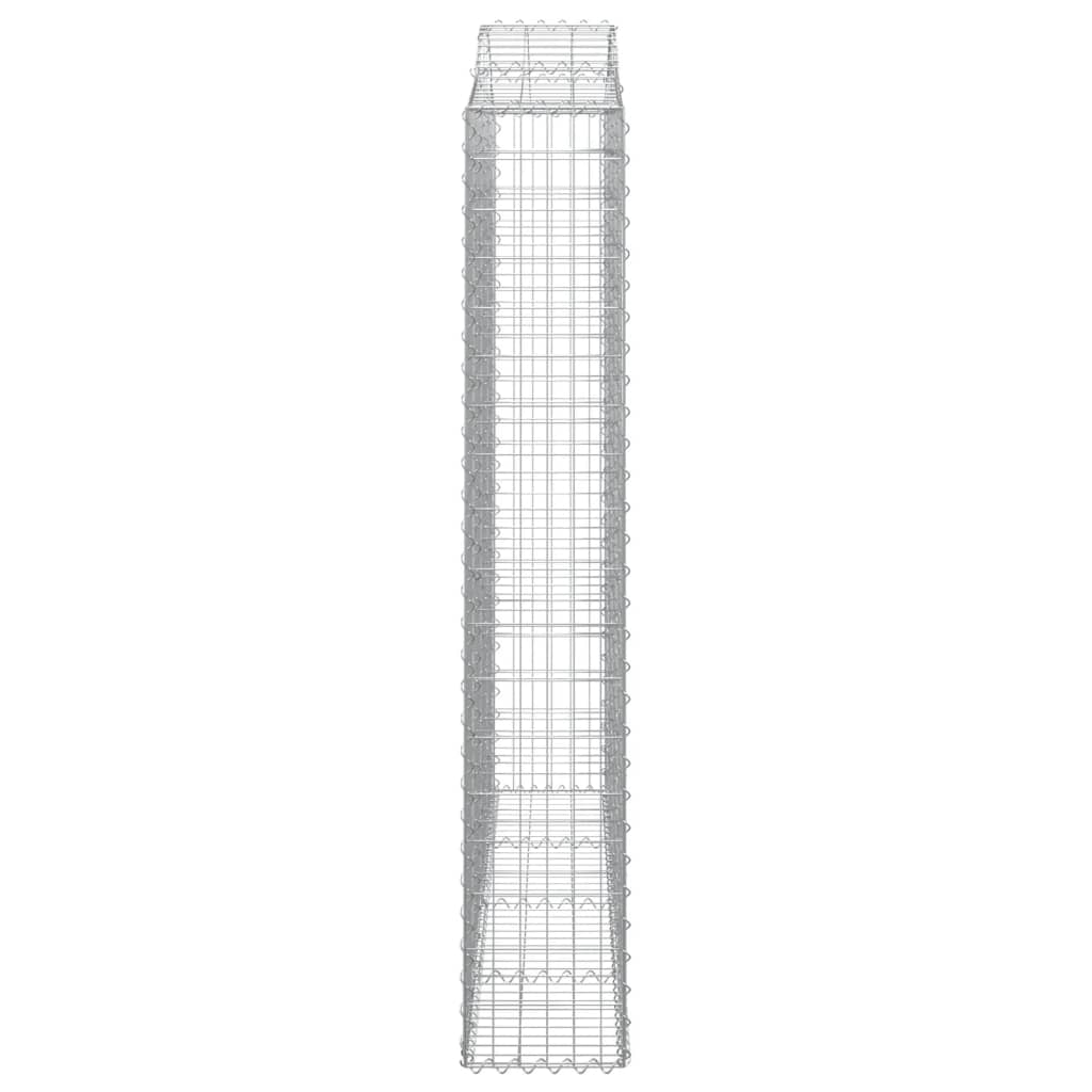 buede gabionkurve 13 stk. 200x30x180/200 cm galvaniseret jern
