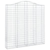 buede gabionkurve 2 stk. 200x30x200/220 cm galvaniseret jern