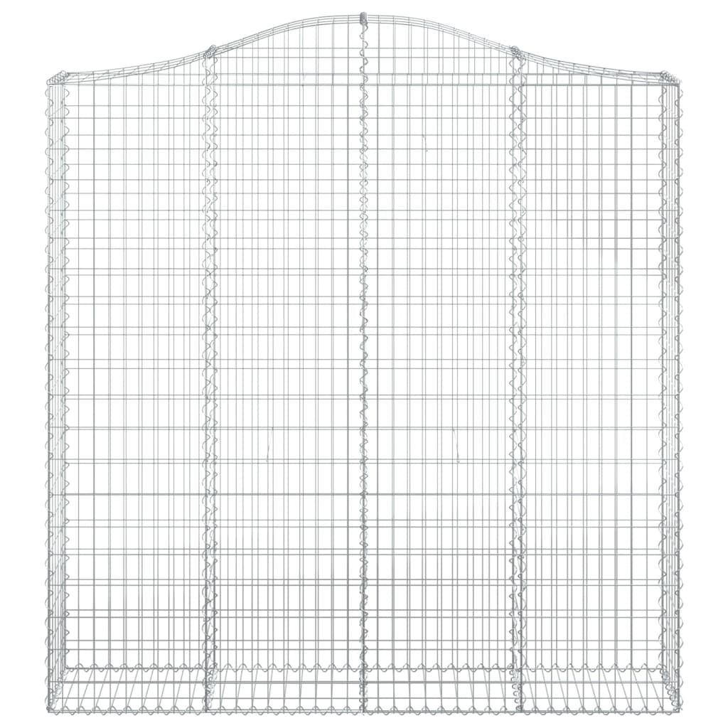 buede gabionkurve 2 stk. 200x30x200/220 cm galvaniseret jern