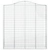 buede gabionkurve 2 stk. 200x30x200/220 cm galvaniseret jern