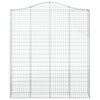 buede gabionkurve 2 stk. 200x30x220/240 cm galvaniseret jern