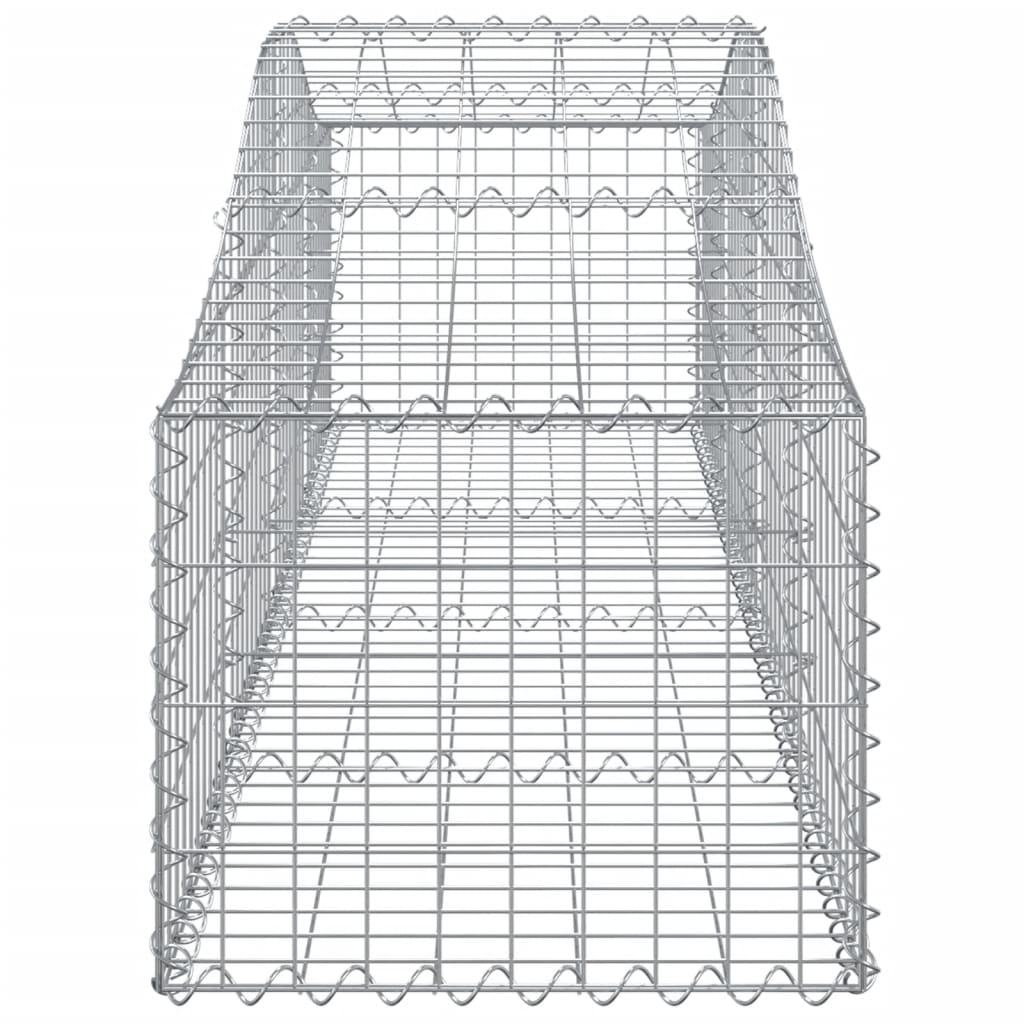 buede gabionkurve 2 stk. 200x50x40/60 cm galvaniseret jern