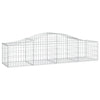 buede gabionkurve 7 stk. 200x50x40/60 cm galvaniseret jern