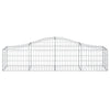 buede gabionkurve 10 stk. 200x50x40/60 cm galvaniseret jern