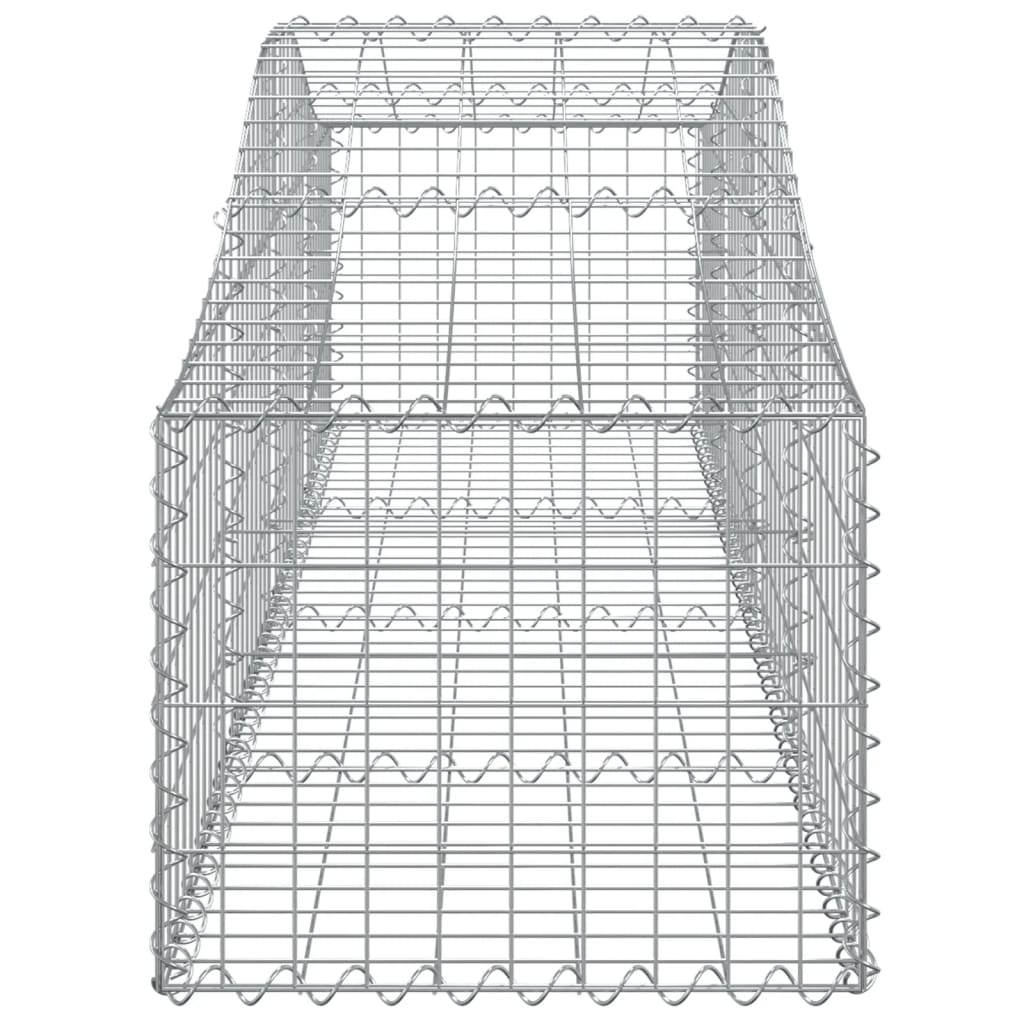 buede gabionkurve 10 stk. 200x50x40/60 cm galvaniseret jern