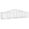buede gabionkurve 11 stk. 200x50x40/60 cm galvaniseret jern