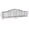 buede gabionkurve 12 stk. 200x50x40/60 cm galvaniseret jern