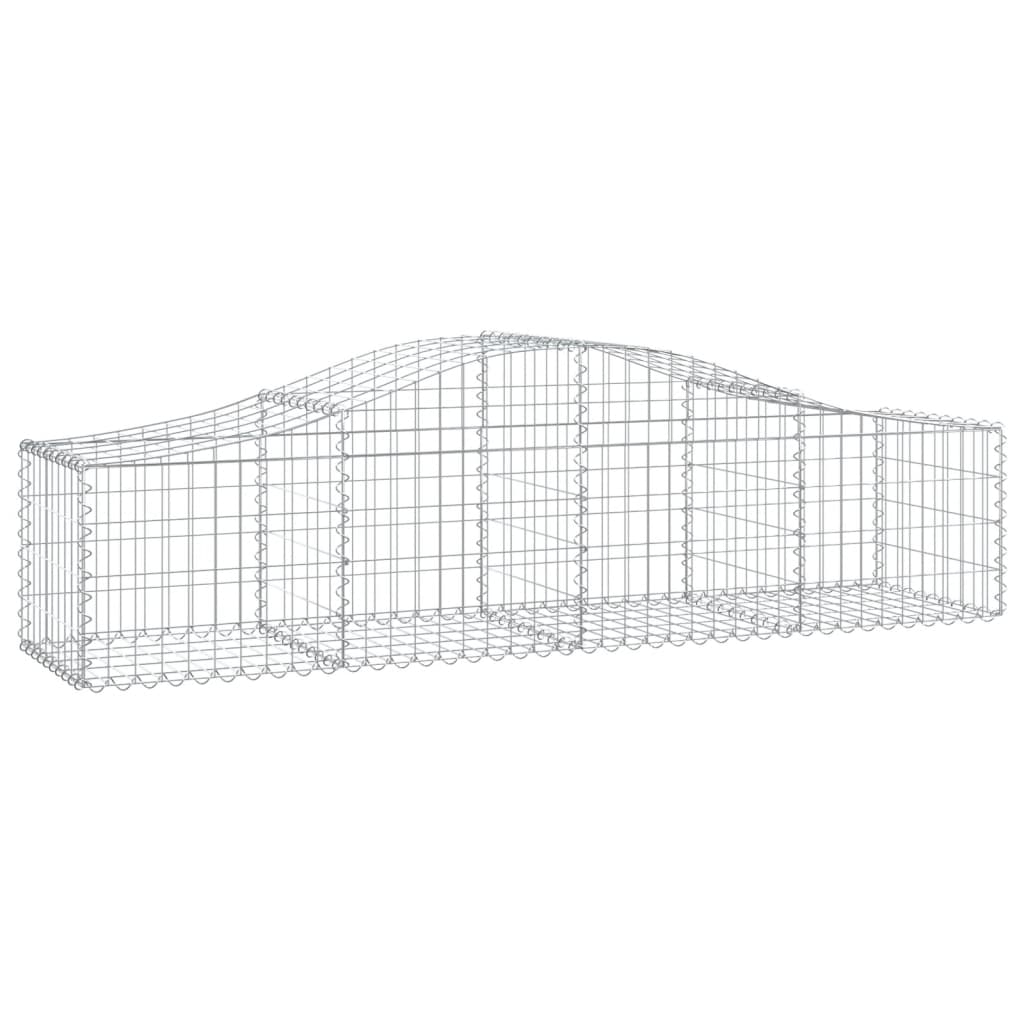 buede gabionkurve 13 stk. 200x50x40/60 cm galvaniseret jern