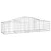 buede gabionkurve 13 stk. 200x50x40/60 cm galvaniseret jern