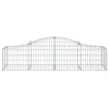 buede gabionkurve 18 stk. 200x50x40/60 cm galvaniseret jern