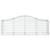 buede gabionkurve 14 stk. 200x50x60/80 cm galvaniseret jern