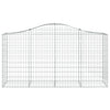 buede gabionkurve 8 stk. 200x50x100/120 cm galvaniseret jern