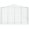 buede gabionkurve 3 stk. 200x50x120/140 cm galvaniseret jern