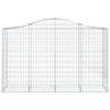 buede gabionkurve 8 stk. 200x50x120/140 cm galvaniseret jern