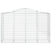 buede gabionkurve 10 stk. 200x50x120/140 cm galvaniseret jern