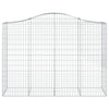buede gabionkurve 10 stk. 200x50x140/160 cm galvaniseret jern