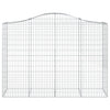 buede gabionkurve 14 stk. 200x50x140/160 cm galvaniseret jern