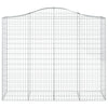 buede gabionkurve 2 stk. 200x50x160/180 cm galvaniseret jern