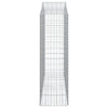 buede gabionkurve 2 stk. 200x50x160/180 cm galvaniseret jern
