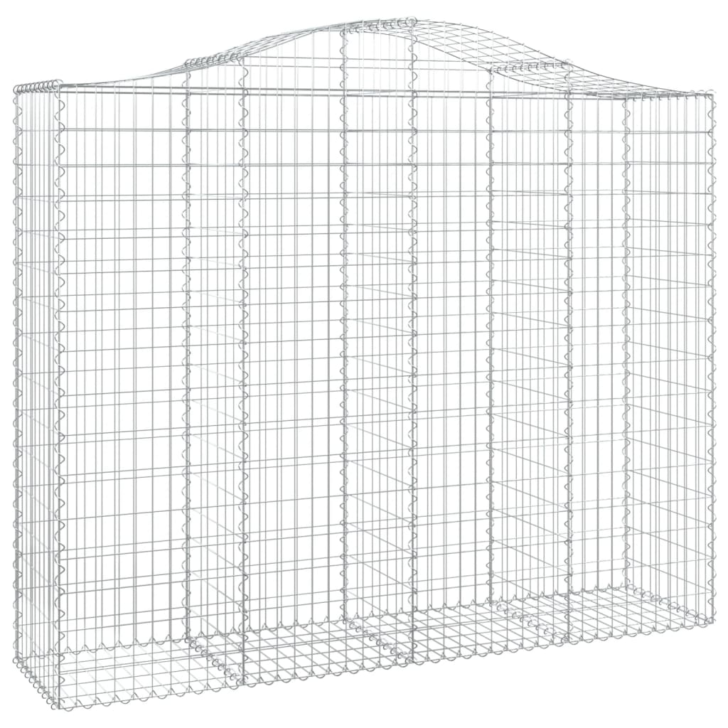 buede gabionkurve 3 stk. 200x50x160/180 cm galvaniseret jern