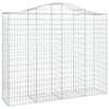 buede gabionkurve 3 stk. 200x50x160/180 cm galvaniseret jern