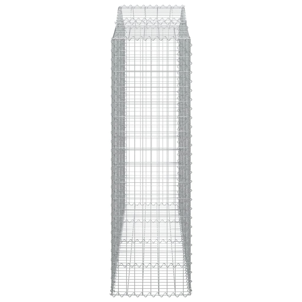 buede gabionkurve 8 stk. 200x50x160/180 cm galvaniseret jern