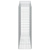 buede gabionkurve 8 stk. 200x50x160/180 cm galvaniseret jern