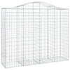 buede gabionkurve 10 stk. 200x50x160/180 cm galvaniseret jern